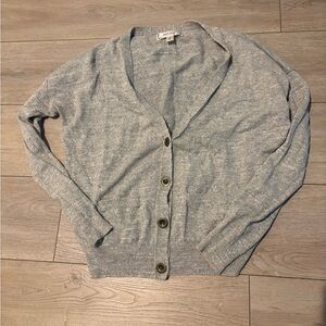 Gray Button-Up Women's Sweater